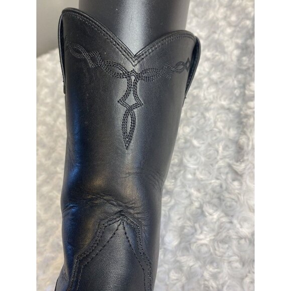 Ariat Black Leather Boots Heritage Roper Style 35501 Size Men’s 8.5 D - Picture 12 of 16